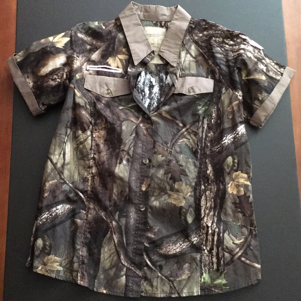 Master Sportswoman button down short sleeve